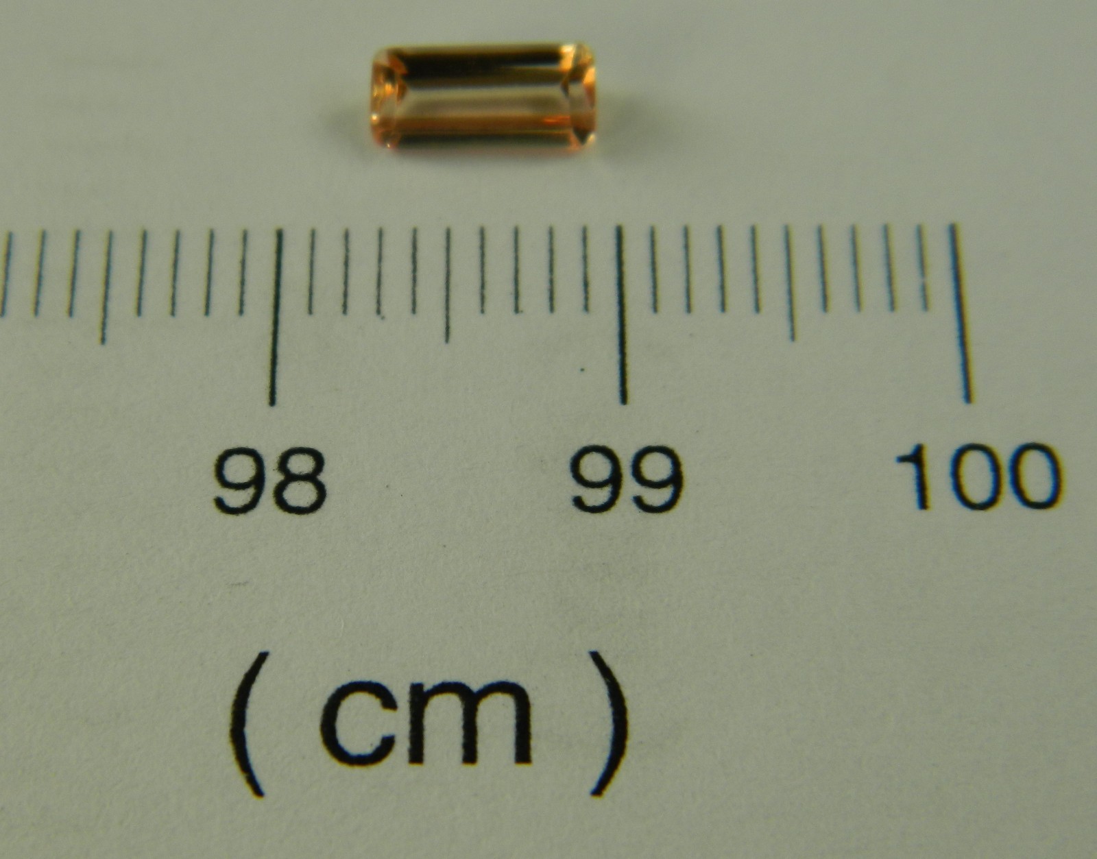 Imperial Topaz 0.54 Ct Clarity IF Emerald Cut Natural Peach Brazil I074