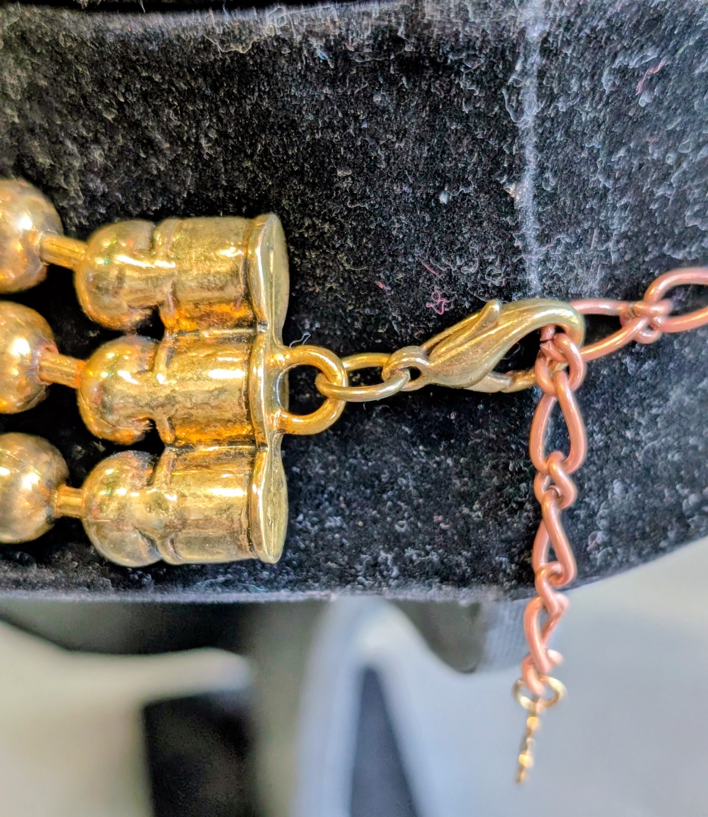 MCM Brass 3 Strand Necklace