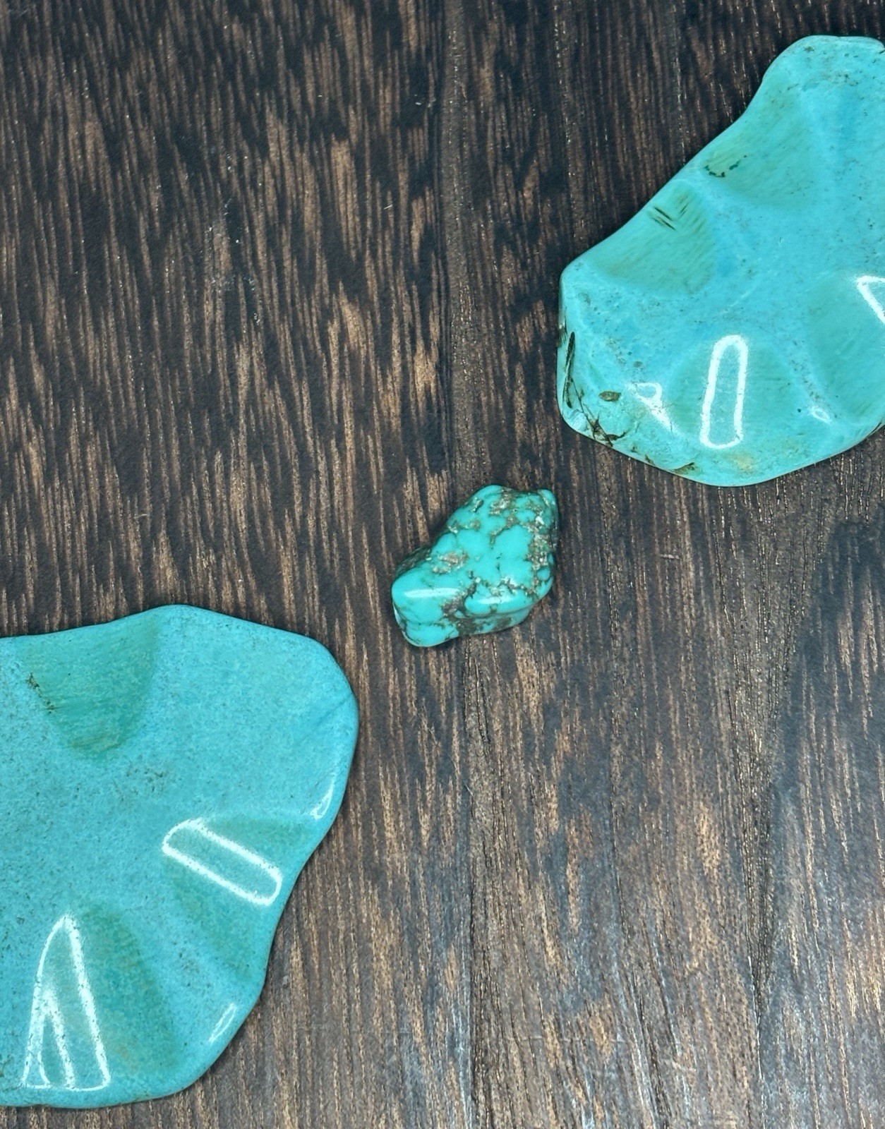 Kingman Turquoise Side-Drilled Focal Stabilized Slabs 54 Grams