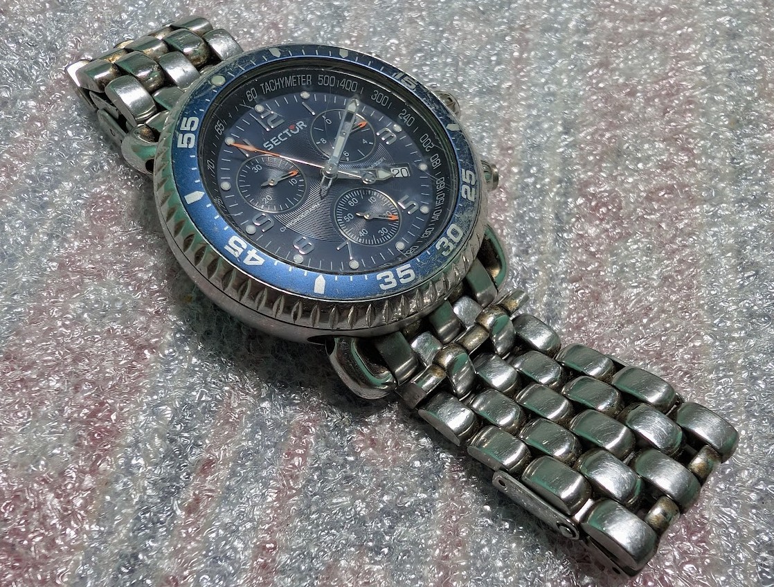 RARE VINTAGE 1990s Chronograph SECTOR 290 3253990035 Men’s Watch Dial 43mm