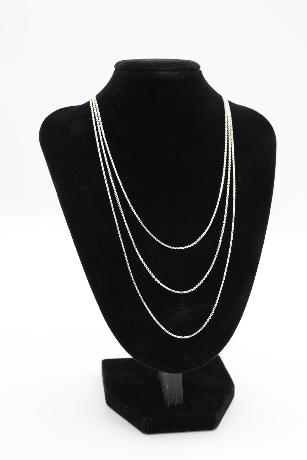 Italian 925 Solid Sterling Silver 1.4mm Cable Link Chain Necklace 16, 18, 20 In