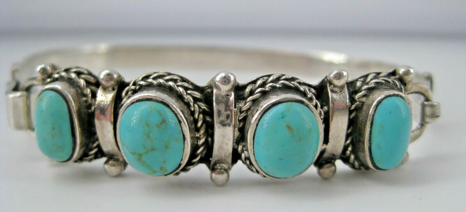Shube’s Manufacturing Sterling Silver Cuff Bracelet Turquoise 7″ Southwestern