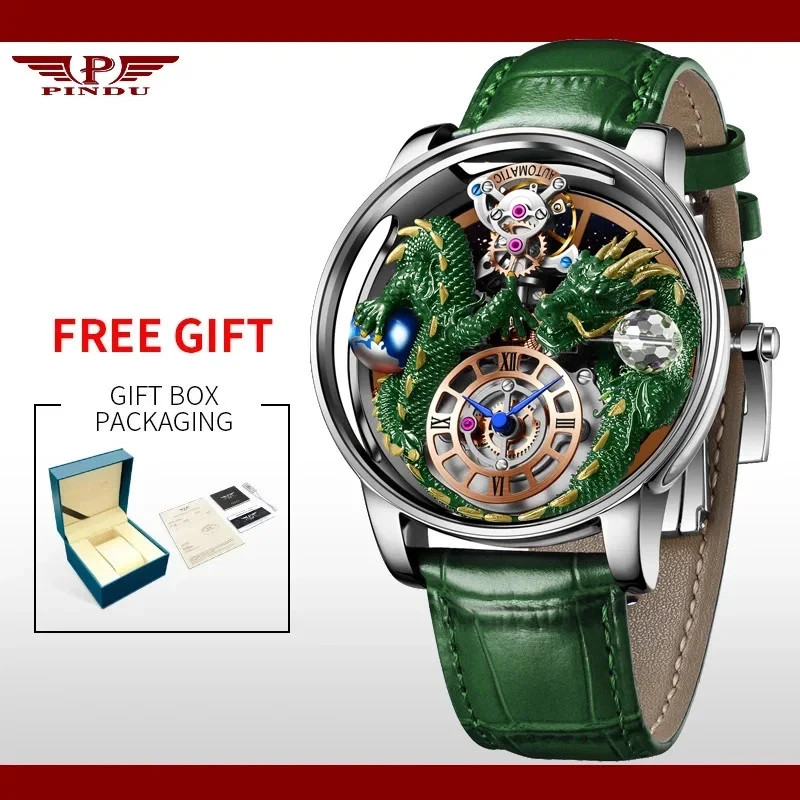 PINDU Celestial Body Series Artisanat Three Dimensional Dragon Watch 16 VARIANTS