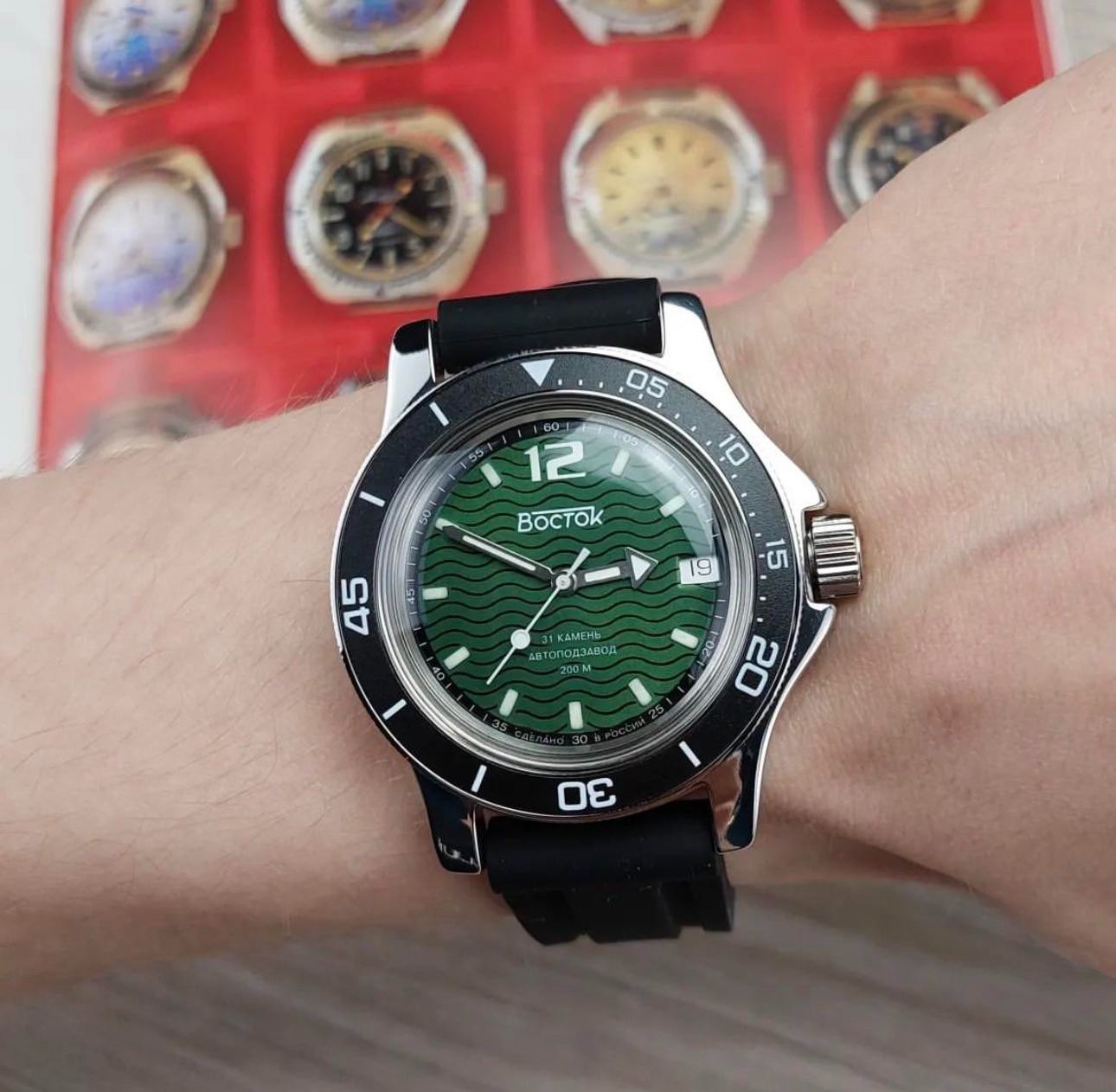 VOSTOK AMPHIBIA 13041A Russian Military Watch Automatic NEW MODEL US SELLER