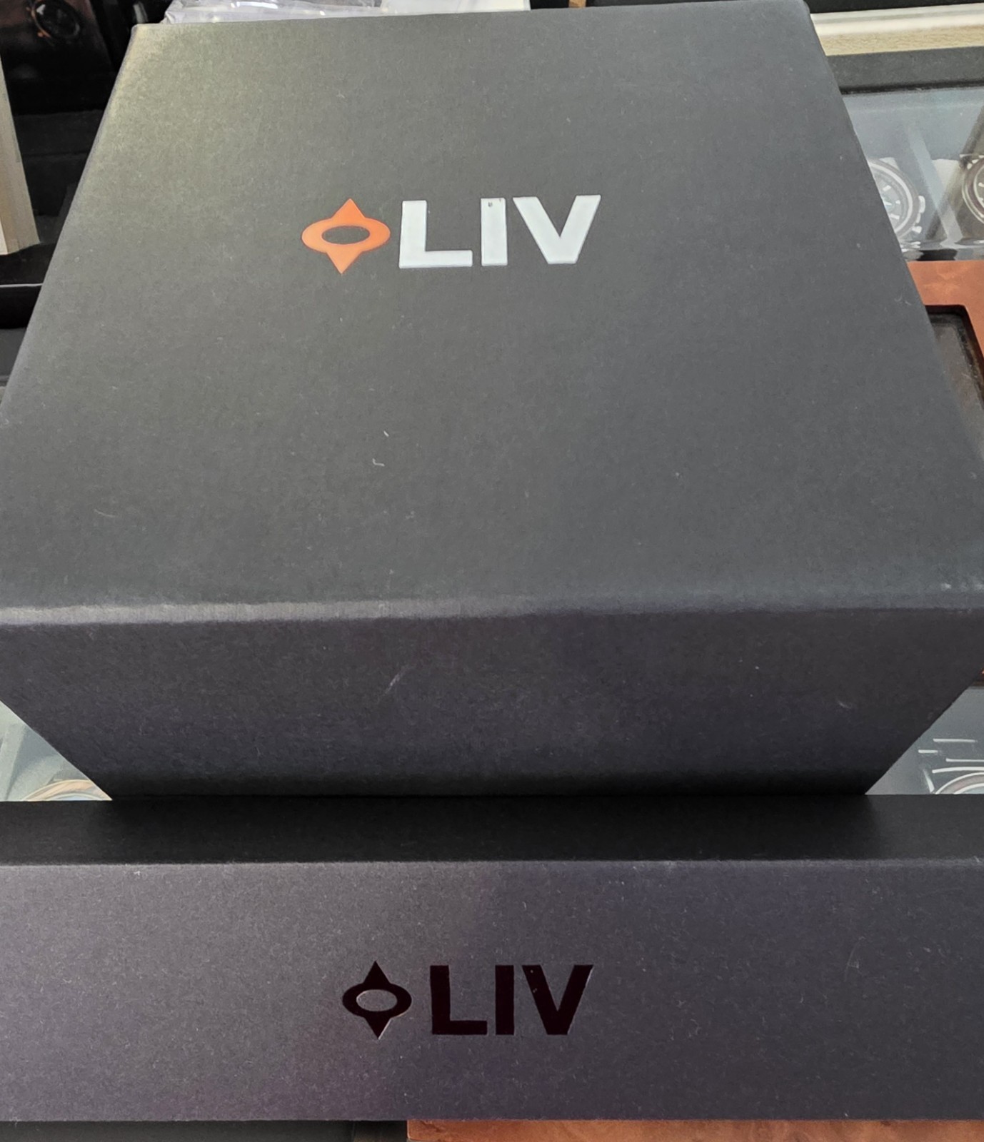 LIV GX1 Chronograph Blue Dial Men’s Watch Stainless Steel Black Bracelet Box