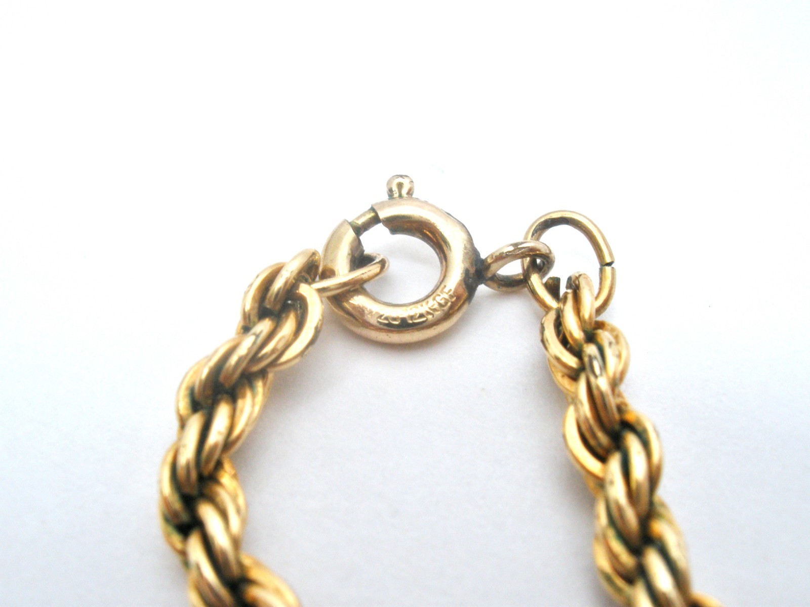 12K Gold Filled Rope Chain Necklace 24″ Long 3mm Wide Vintage 1/20 GF 15.5 Grams