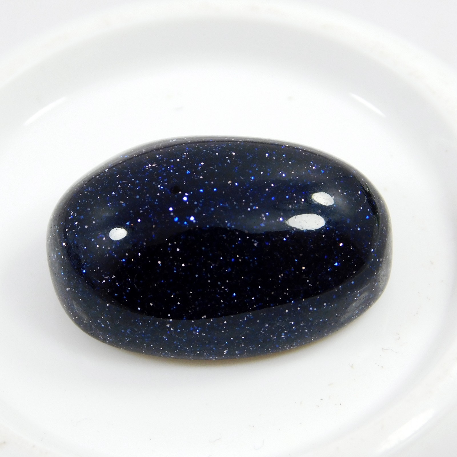 26.75 Ct Natural Sunstone Oval Cut Loose Gemstone Black – Blue Sparkling