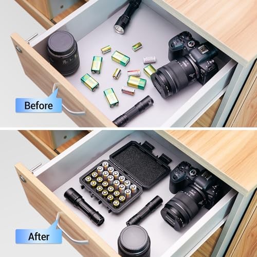 24 Slots CR2 CR123 CR123A Lithium Battery Organizer 24 Slots CR123 Battery Case