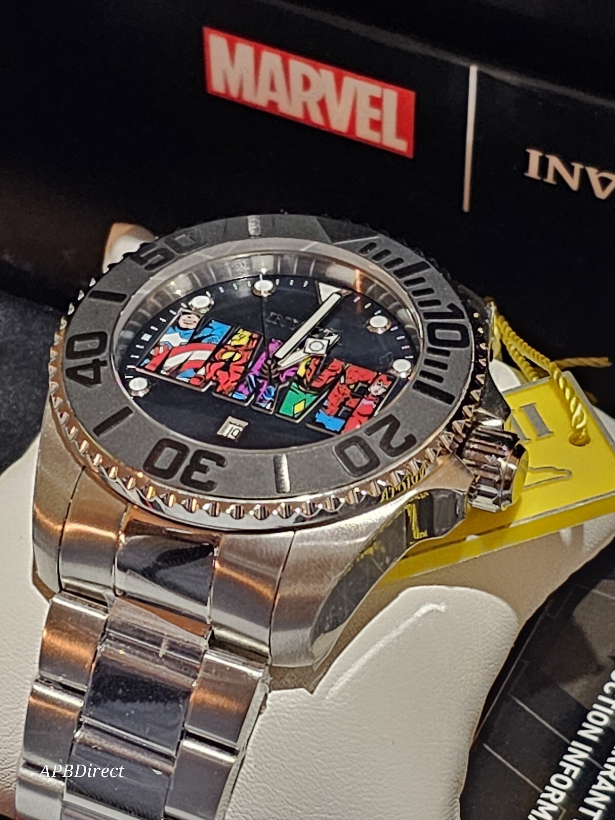 Invicta – Marvel #60 Logo – 50mm Limited Edition Flame-Fusion mens Quartz watch
