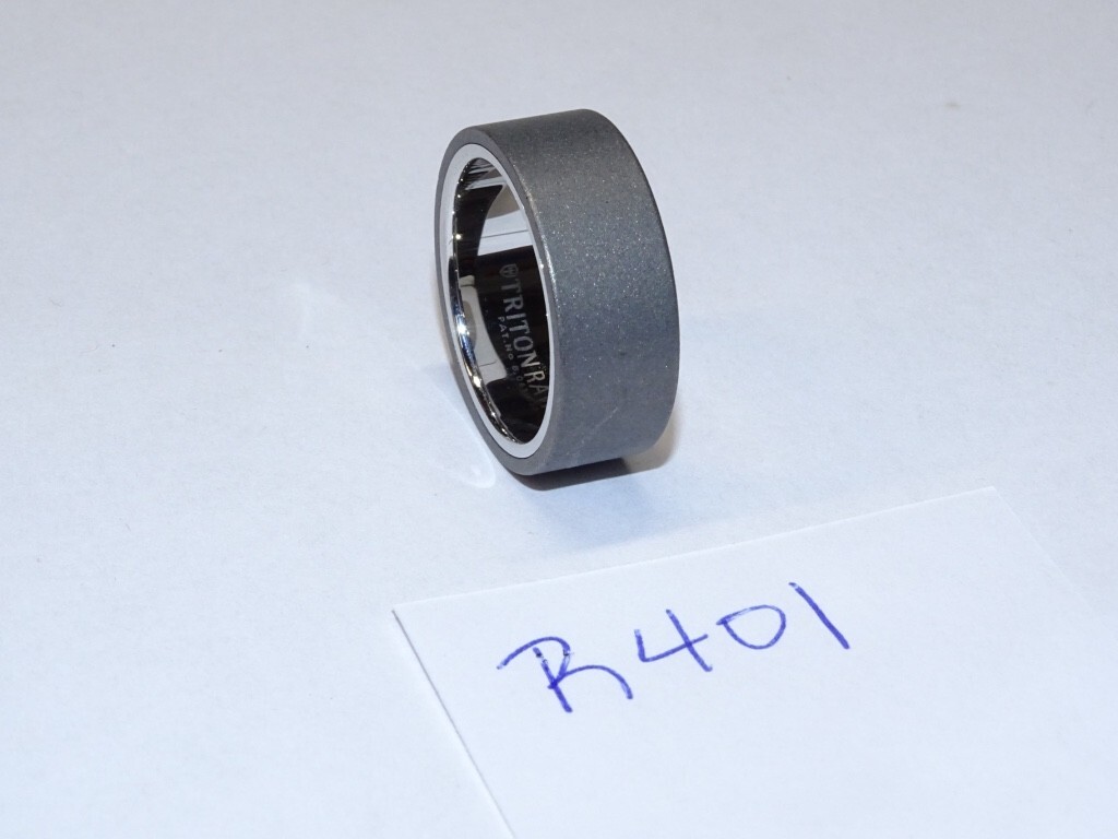Triton Tungsten Carbide Wedding Ring 9mm Size 10 Brushed Dark Grey #R401