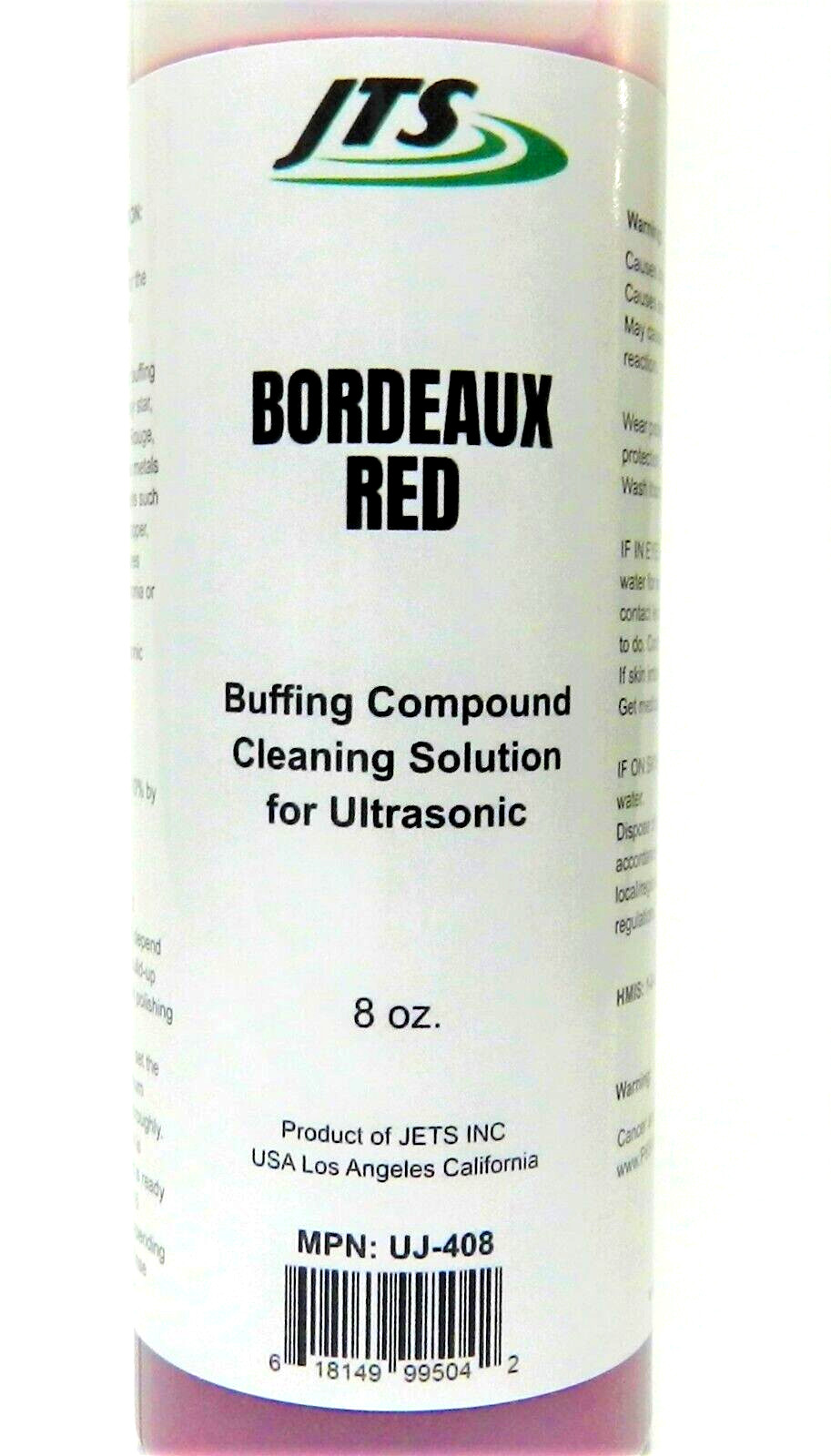 Ultrasonic Solution Cleaner JTS Bordeaux Red Jewelry Cleaning Parts Concentrate