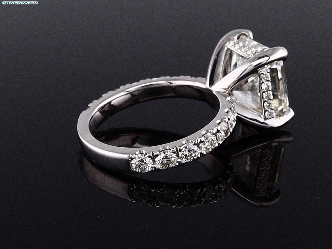 6.50ct Radiant Cut Lab Grown Diamond Engagement Ring
