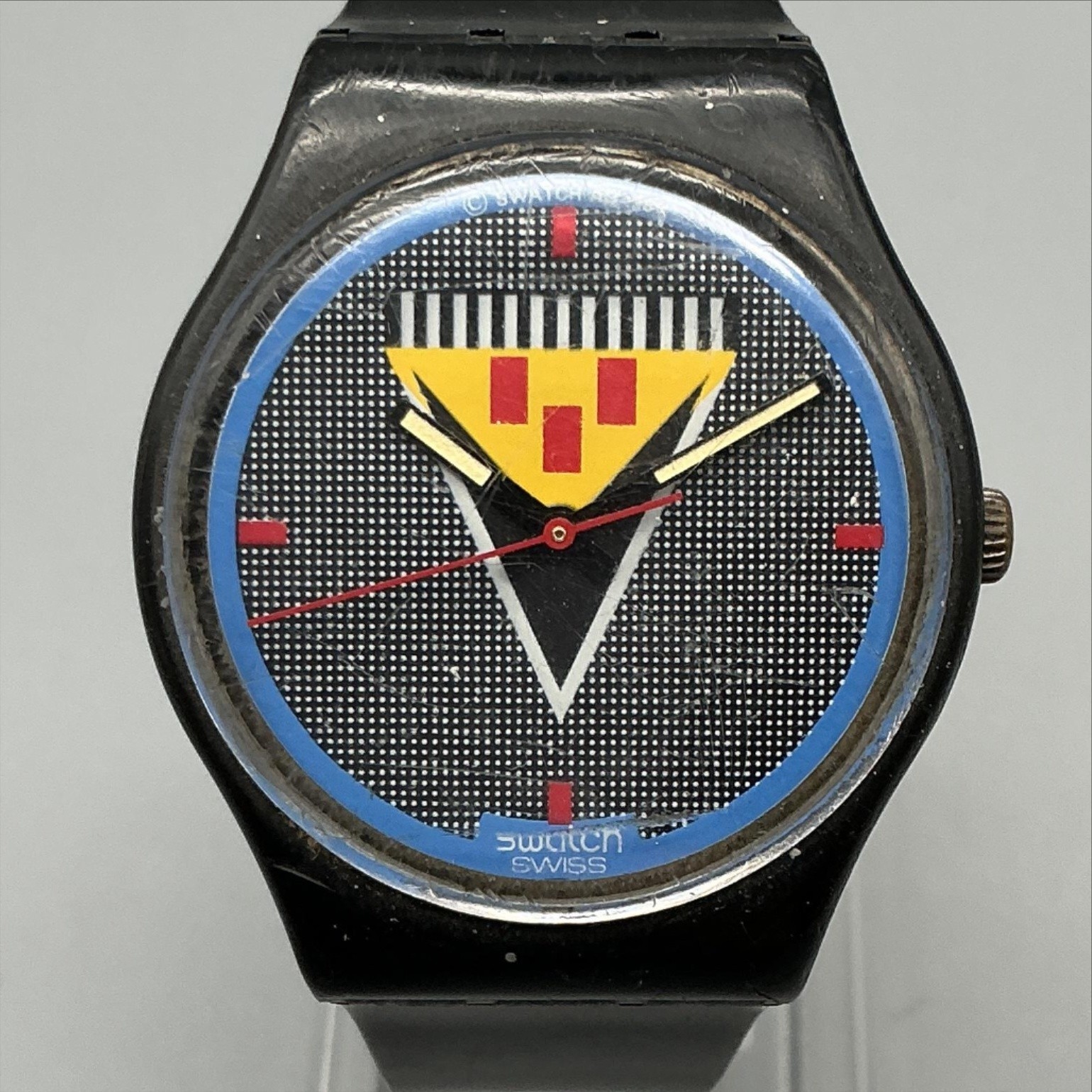 Swatch Lancelot Womens Watch 31mm Geometric Dial GB110 Plastic Swiss New Battery