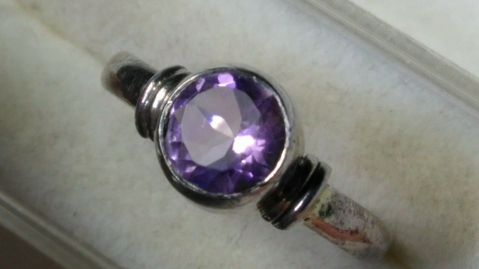 CUTE NATURAL SMOKY QUARTZ IN STERLING SILVER.925 RING SIZE 8.75-9.0!
