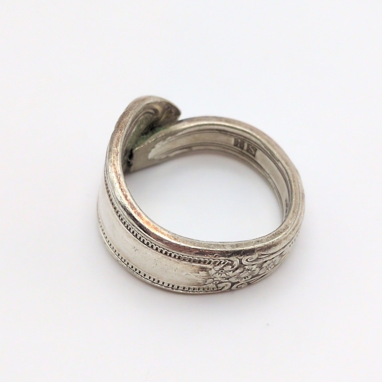 Vintage International Silver Plated Spoon Ring Cotillion Flower Pattern Size 9