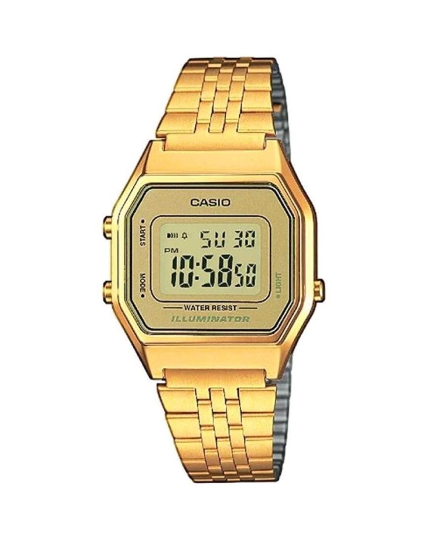 CASIO Women Digital Quartz Casual Watch Classic Dress Golden Dial Waterproof Rec