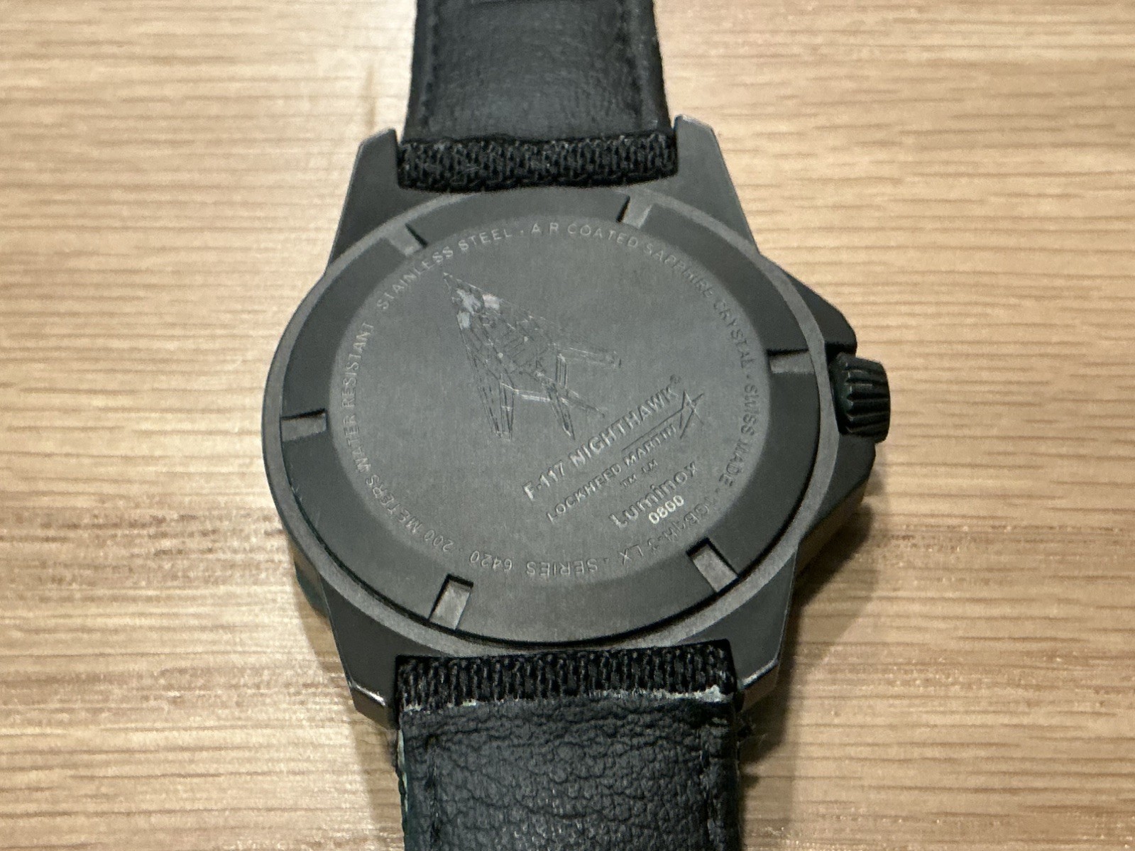Luminox F-117 Nighthawk Pilot GMT Steel 44mm Black Watch XA.6421 – needs battery