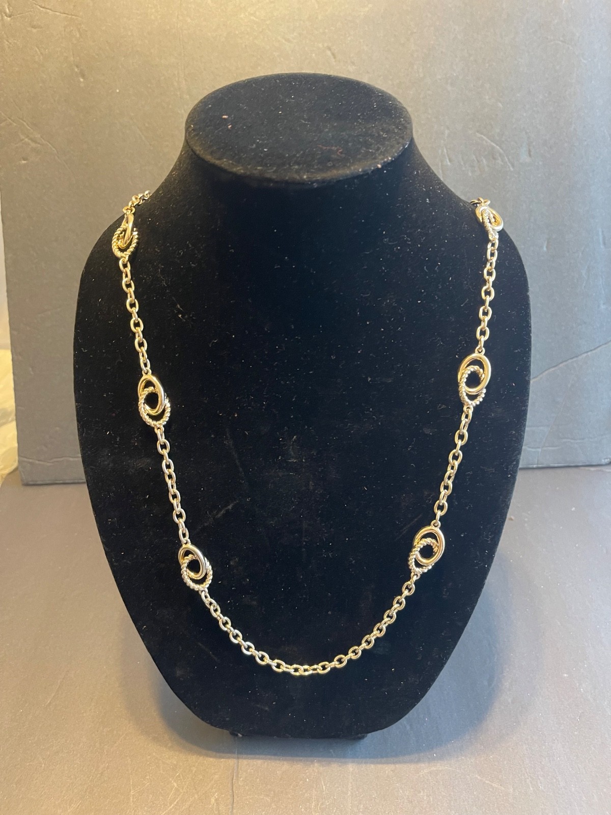 Gold link chain necklace