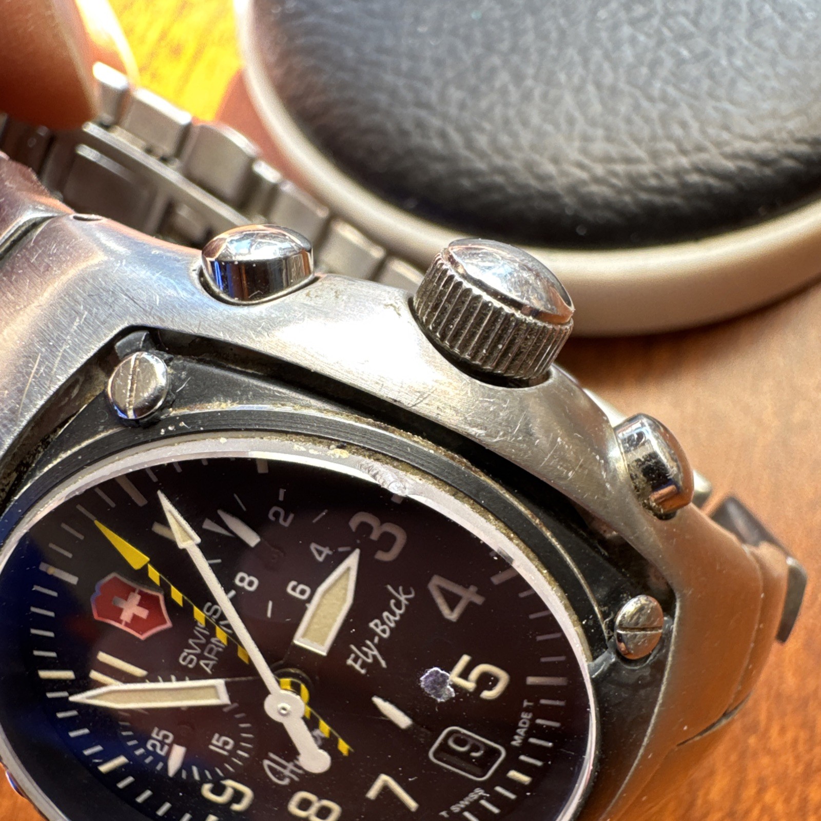 Swiss Army Hunter Flyback Chronograph Watch, WORKS RARE, read 41mm ETA 251 292