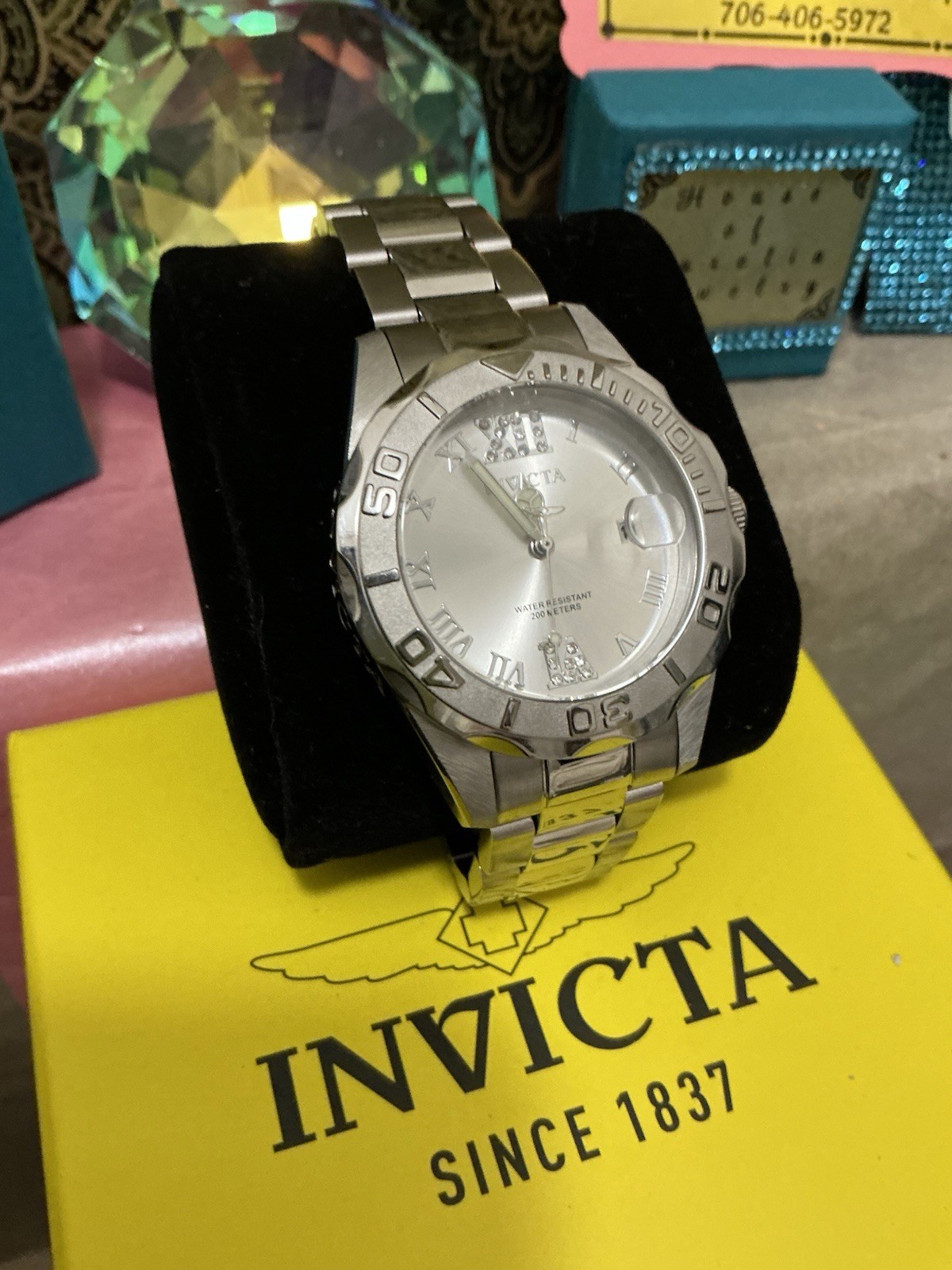 Invicta Angel Women’s Quartz Silver Dial Roman Numerals 200m Date Watch
