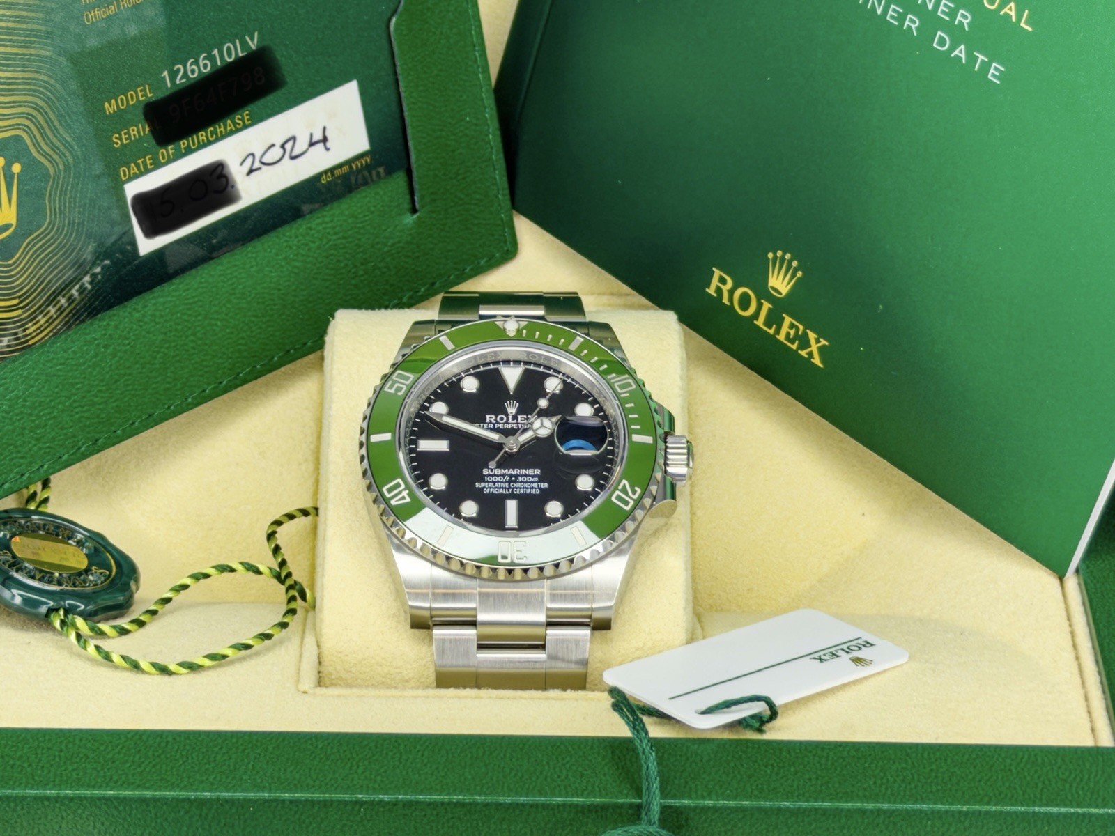 2024 Rolex Submariner 126610LV Starbucks MK2 Mint 41mm Complete Set Box Papers