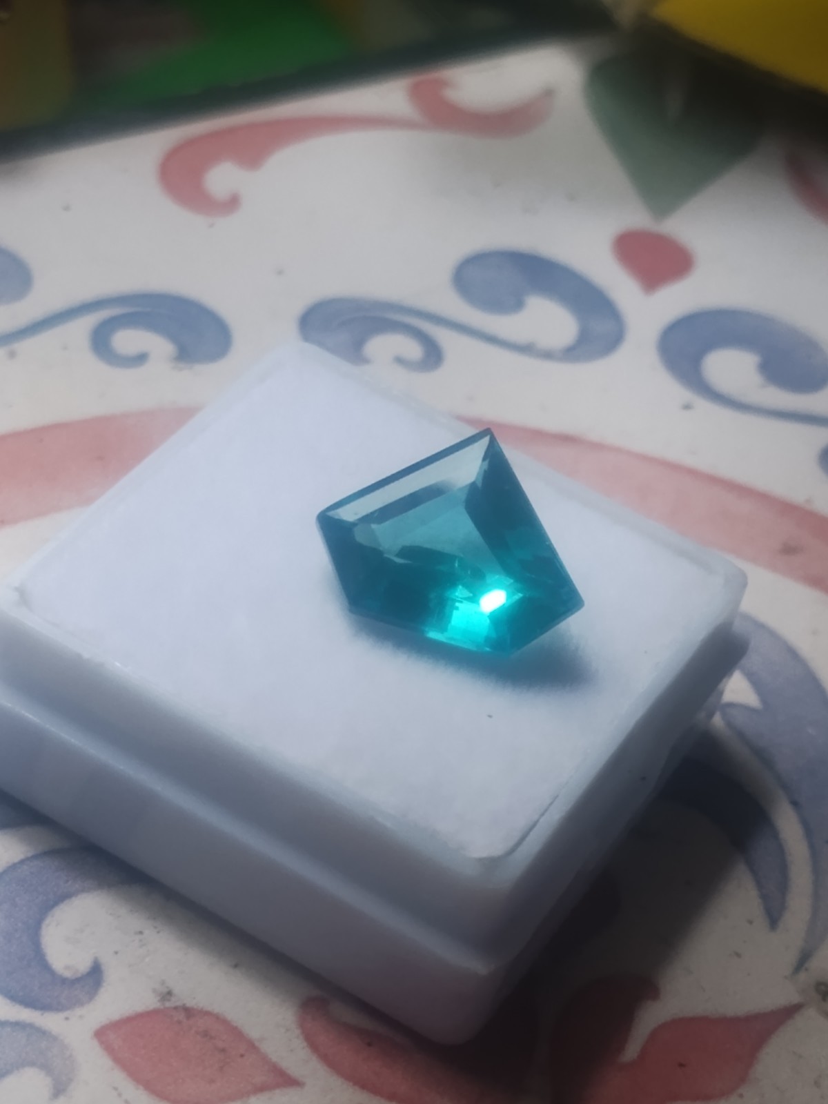 5.85ct Serendibite Green Bluish Unheated AGL Certified Fancy 10.5×12.5×5.7mm