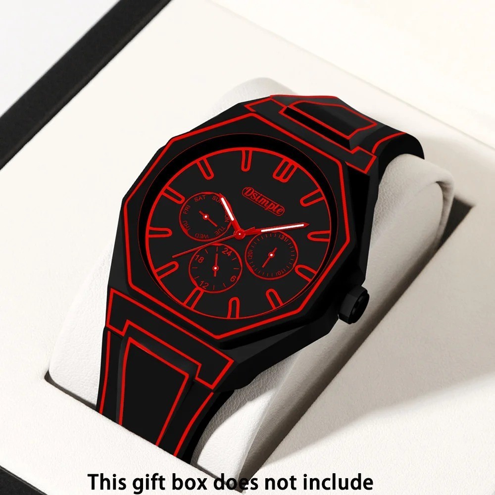 Minimalist Quartz Watch Men Women Silicone Band Numberless Casual Sports Wrist
