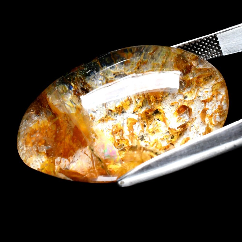 💎 60.37ct Oval Cabochon Natural White Quartz Inclusions – Stunning, Myanmar Gem
