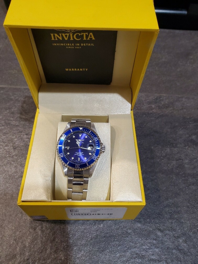 Invicta Pro Diver 26972 Blue Dial Two Tone Stainless Steel Wrist Watch for Men
