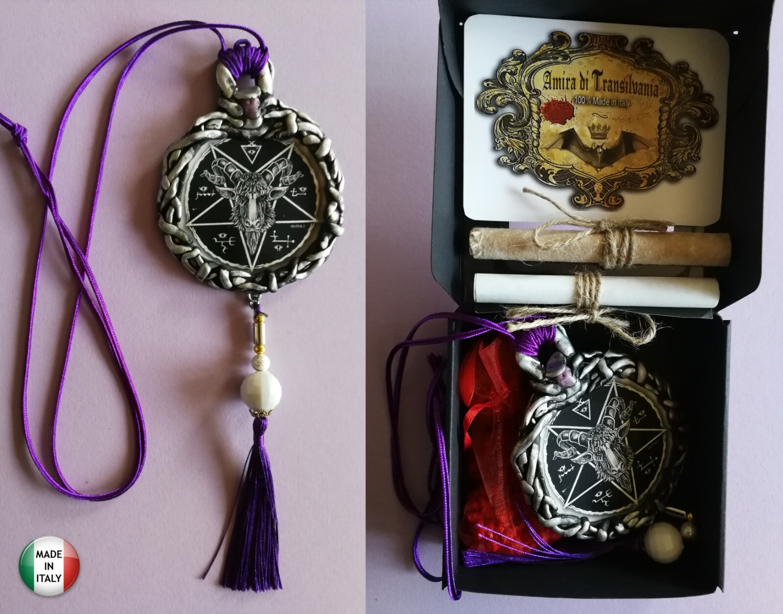 satanic talisman pendant amulet necklace wicca gothic jewel pagan devil baphomet