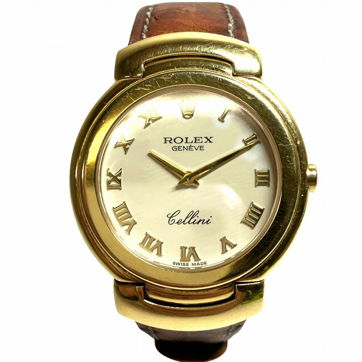Rolex Cellini 6622 18K Gold 33mm Beige Dial Quartz Unisex Wristwatch #WPW023