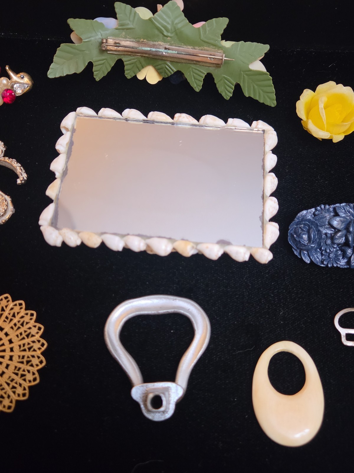 Antique Vintage Jewelry Findings Mixed Lot For Repair Restoration Junk GF