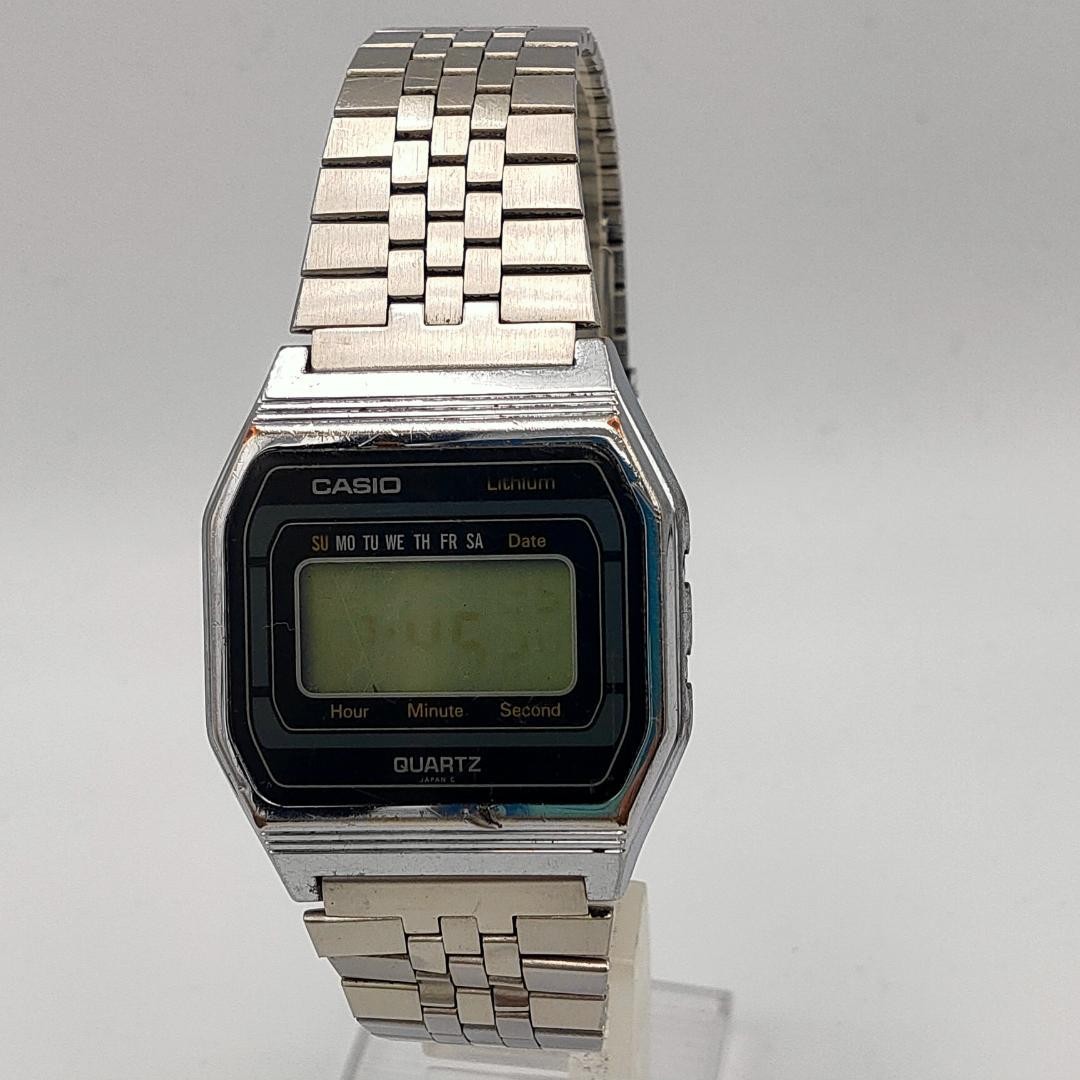Casio B817 Digital Lithium Quartz Men Wristwatch Stainless Dead battery | Japan