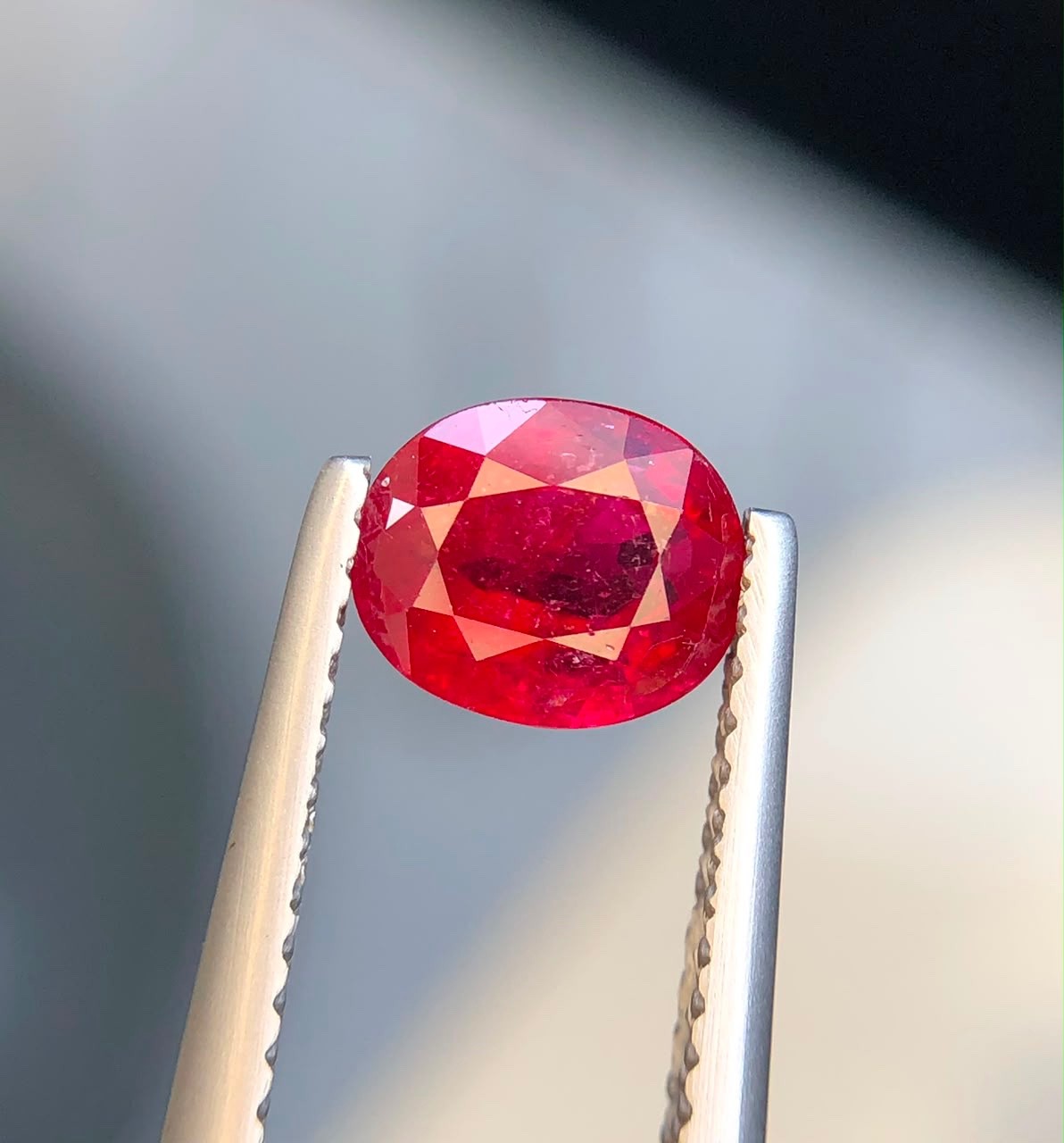 1.11 carat Natural no Heated no Treatment Red Ruby with oval shape from Mozambiq