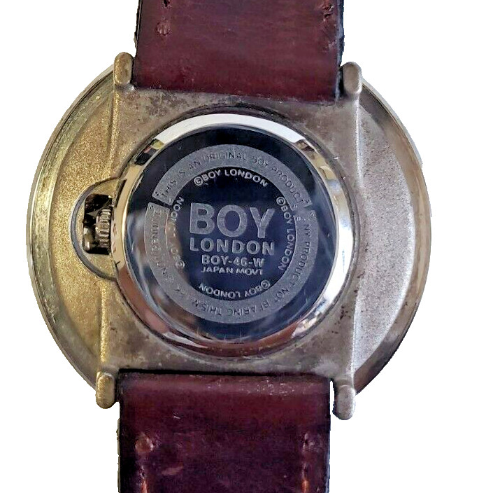 Boy London Boy-46-W Watch: 36mm Bidirectional Rotating bezel Japan. Runs.