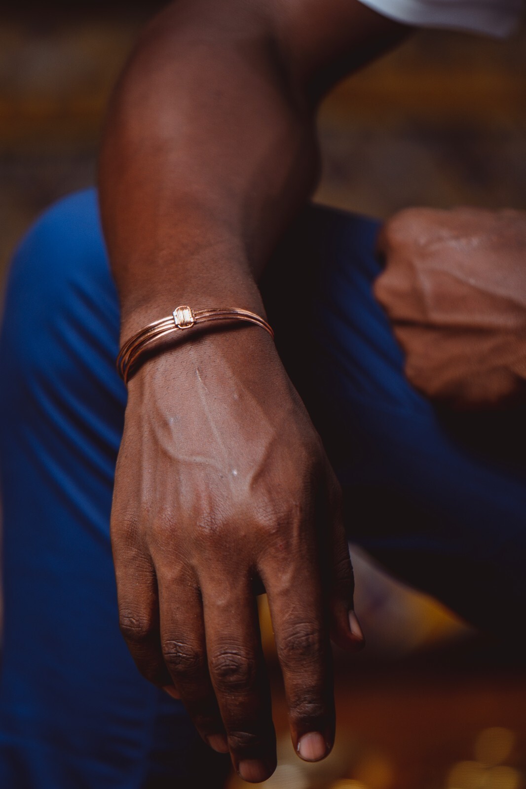 Handmade Bracelet African Elephant Hair Unisex Copper Made in Kenya
