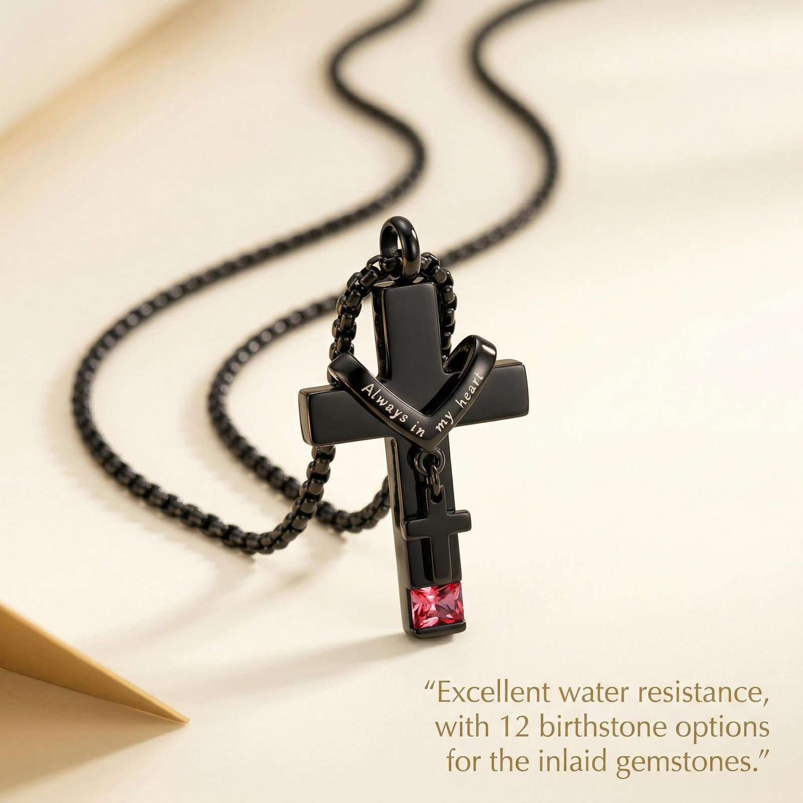 January Birthstones Urn Necklaces for Ashes Cross Cremation Pendant Urns for …