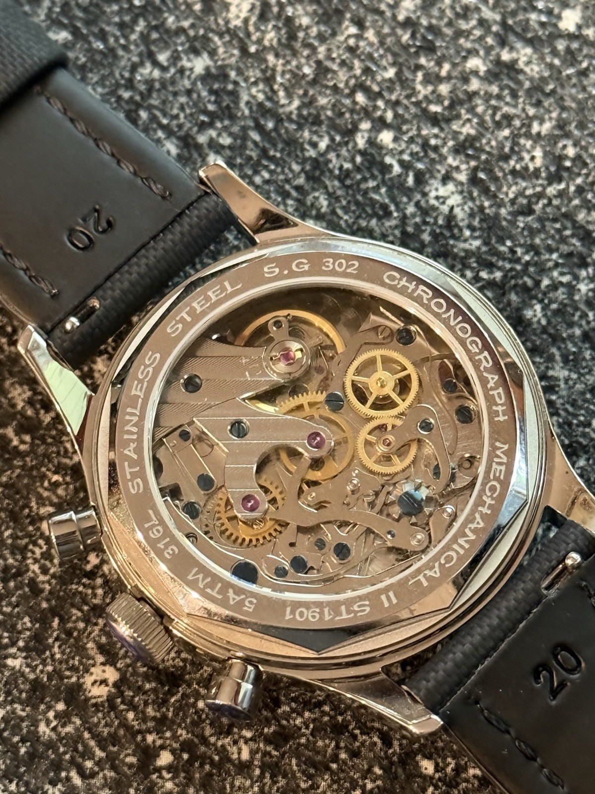 Men’s Sugess 40MM Mechanical Chronograph Watch ST1901