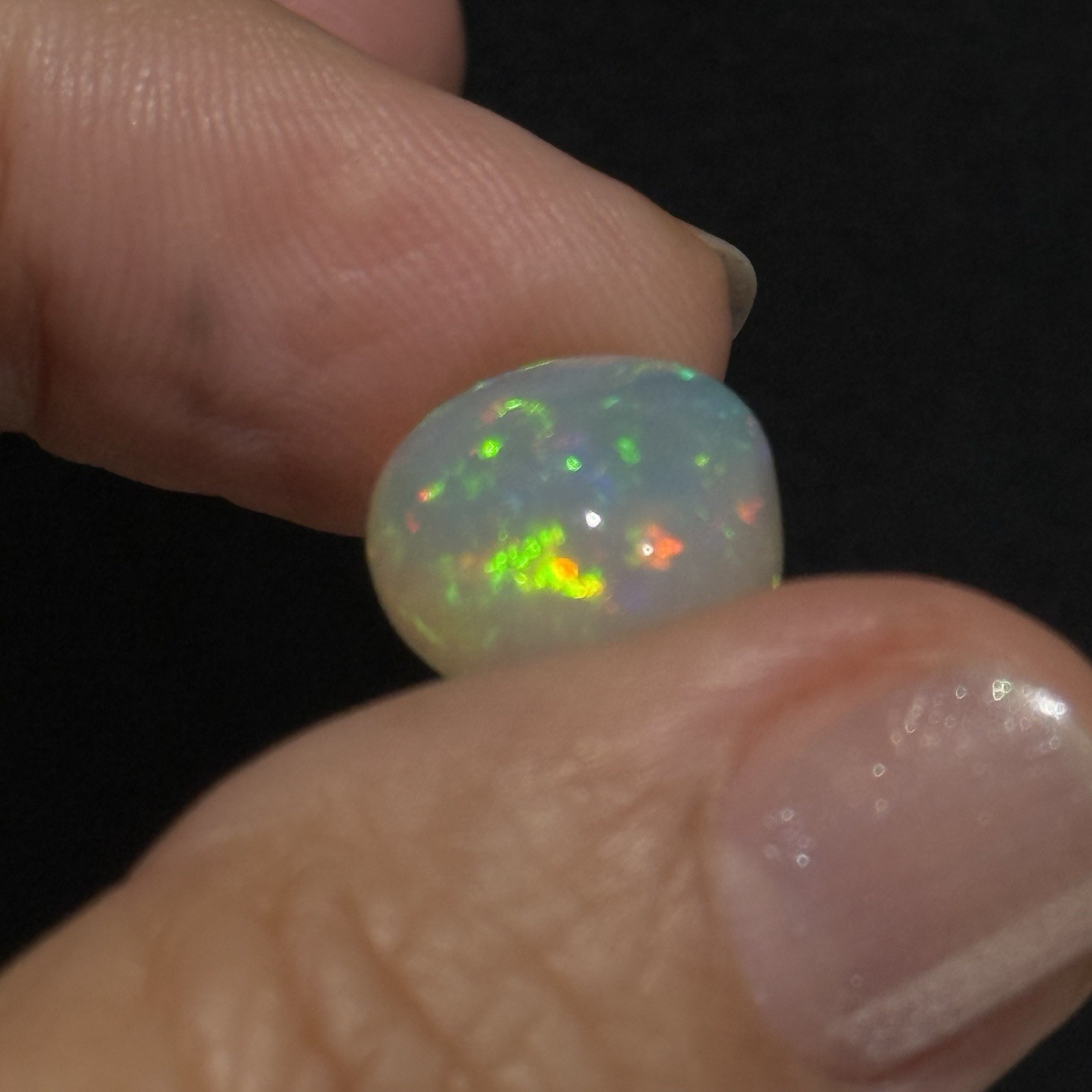 8.6ct 13.7×13.3x9mm Finest Colorful Bauble Like Ethiopian Welo Opal Cabochon