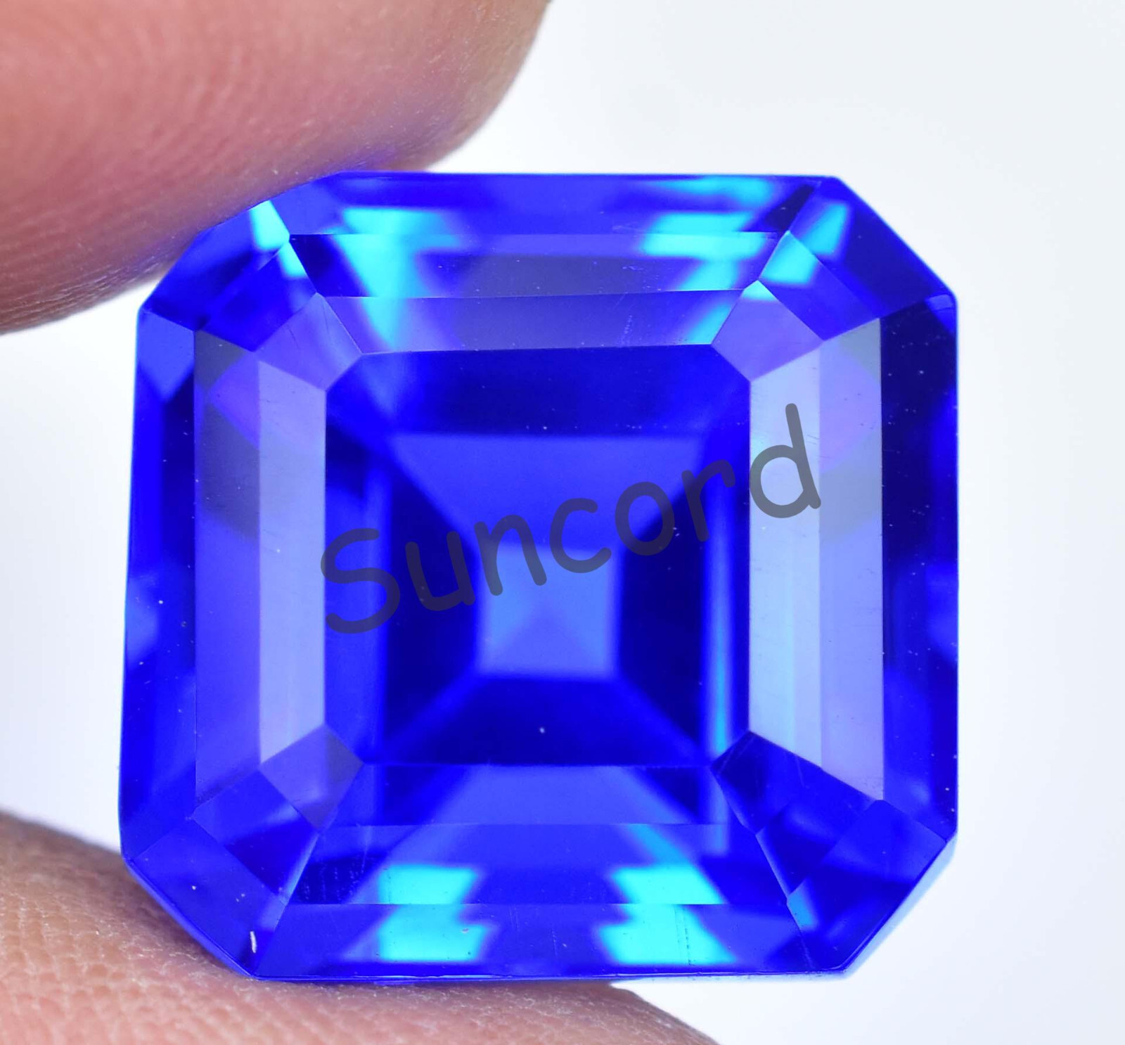 22.65 Ct Natural Rare Lustrous Blue Tanzanite Certified Asscher Loose Gemstone