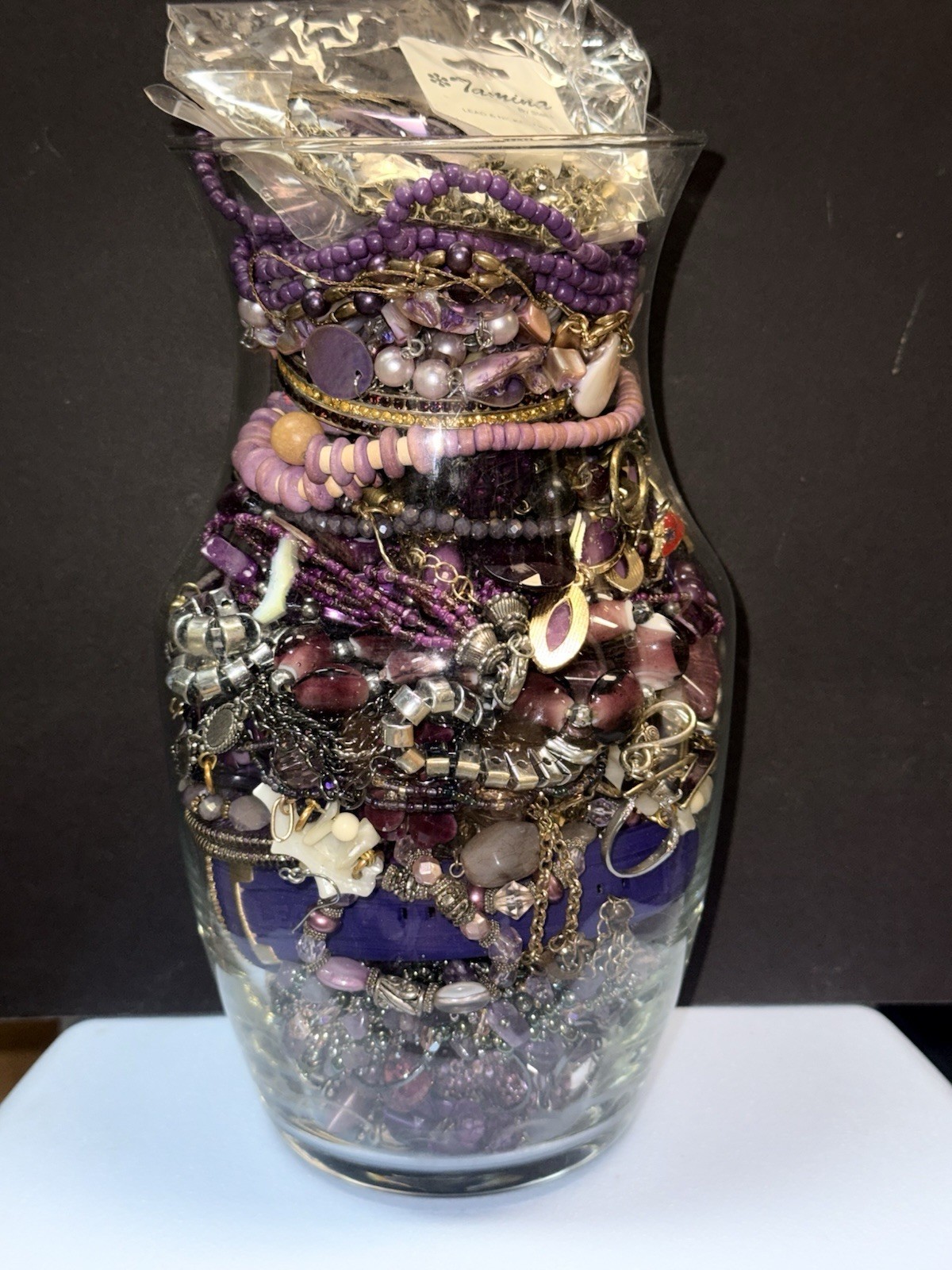 Women’s Purple Themed Jewelry Jar With All Wearable Pieces