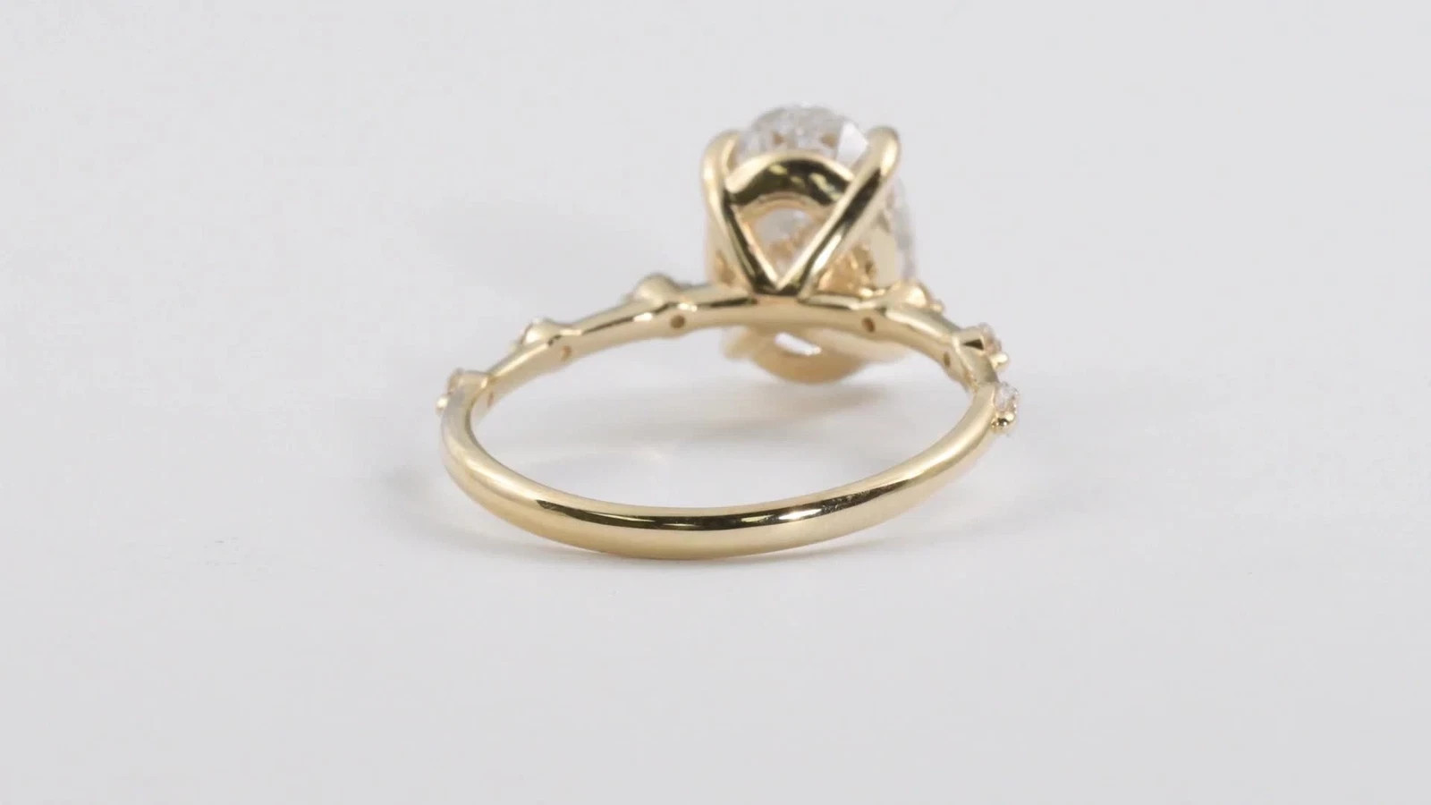 2.75 Ct Oval Cut Natural Lab Grown Diamond Wedding Ring 14K Yellow Gold Sz 7