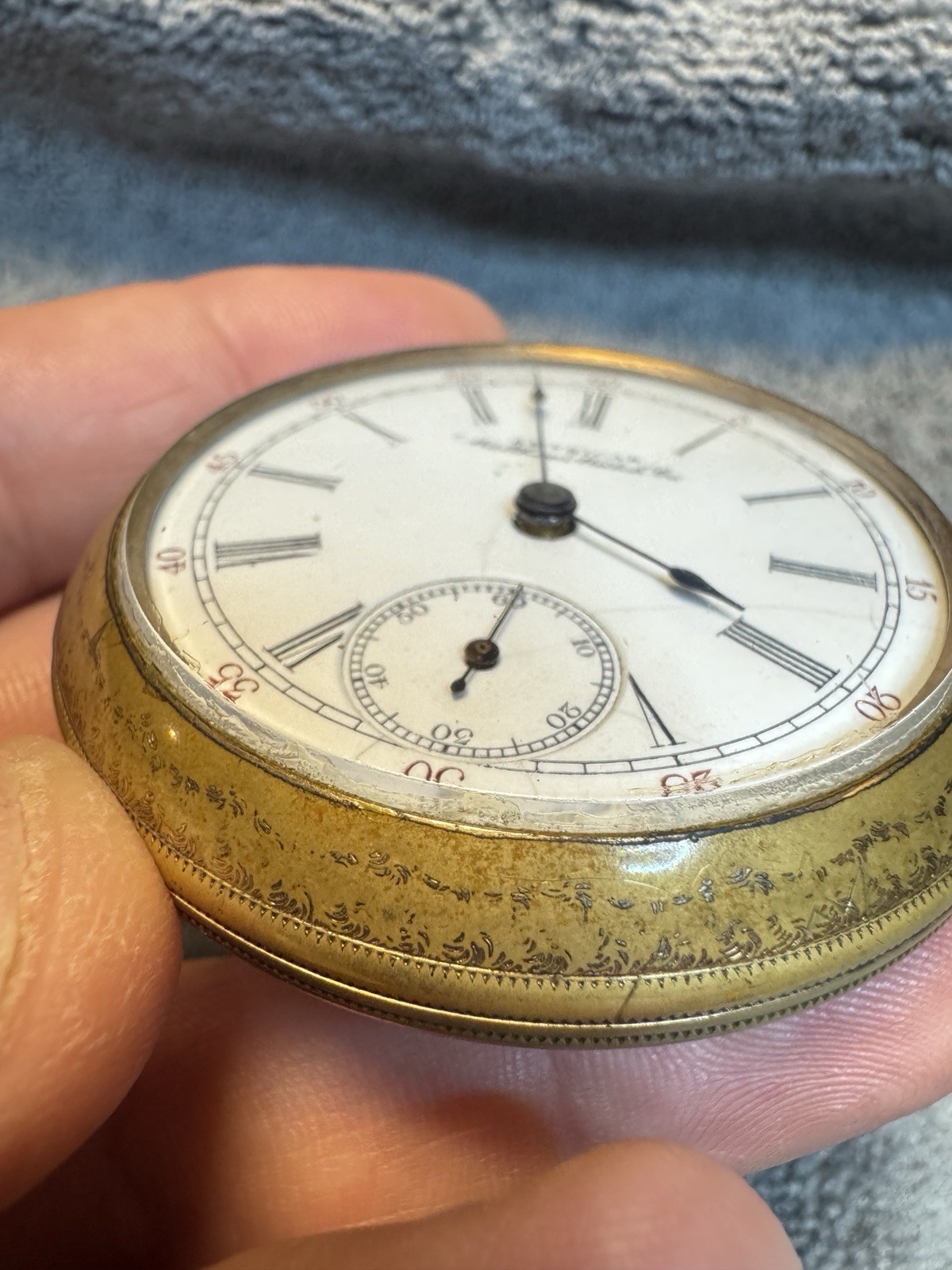 Vintage American Waltham 1883 Watch Co Pocketwatch Running But Untested