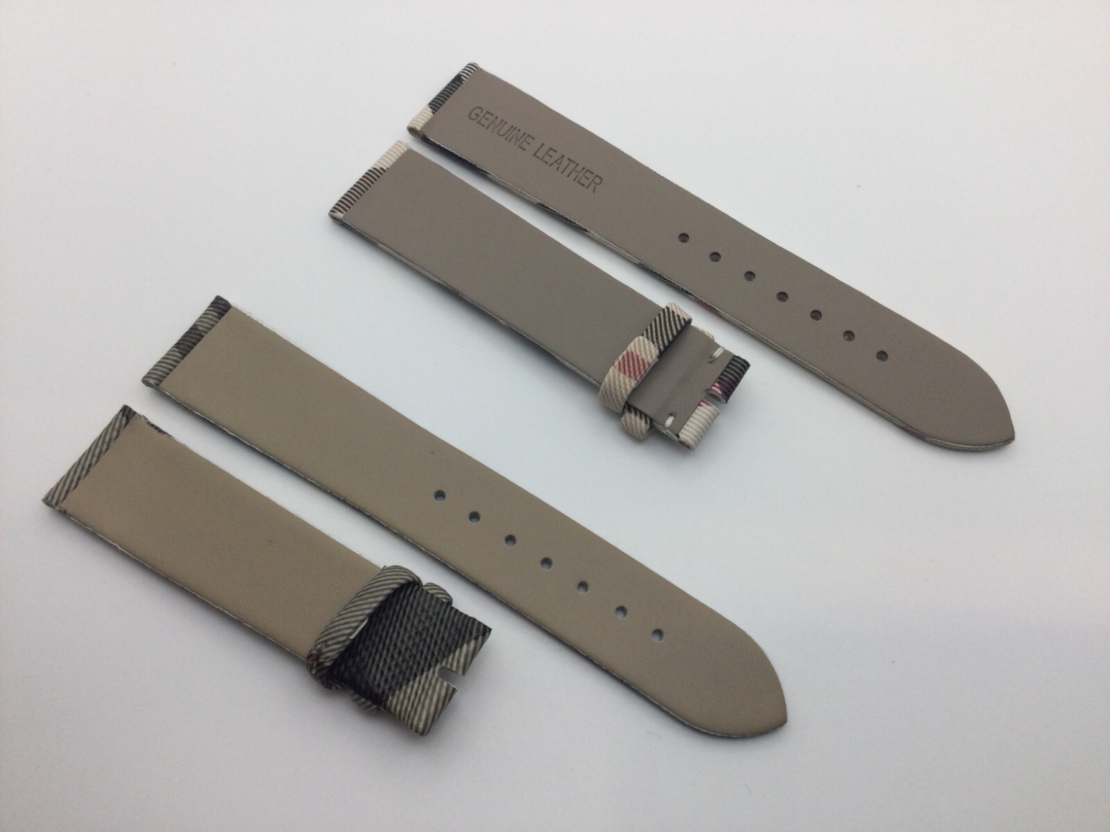 TOP QUALITY 12 14 16 18 20 22MM CHECK PRINTED LEATHER STRAPS FOR BURBERRY WATCH