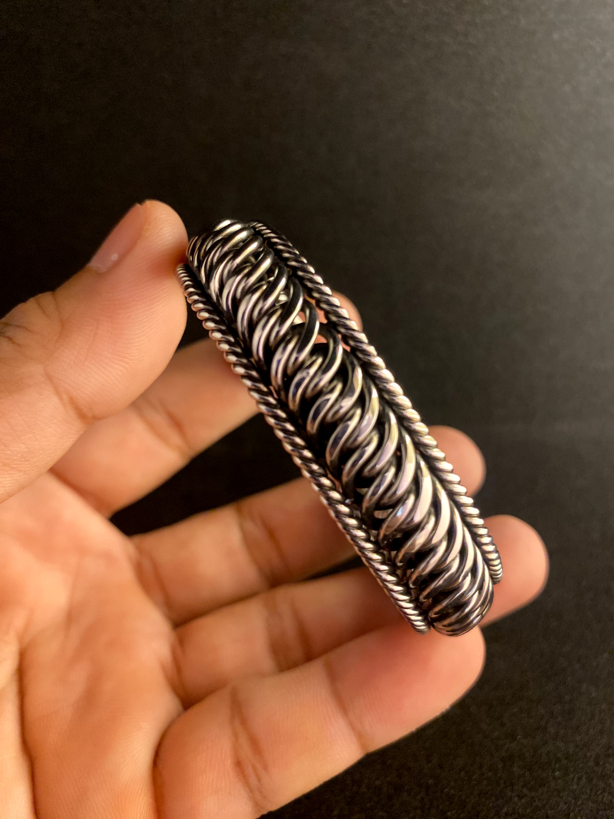 Bracelets Bangle Handmade Stainless Steel welding wire Silver Color #38