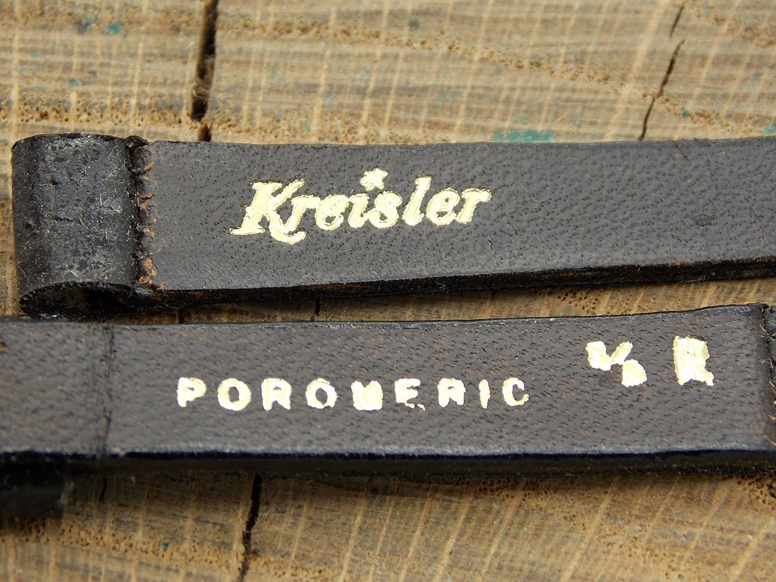 Kreisler NOS Unused Vintage Black Leather Watch Band without a Buckle 10mm