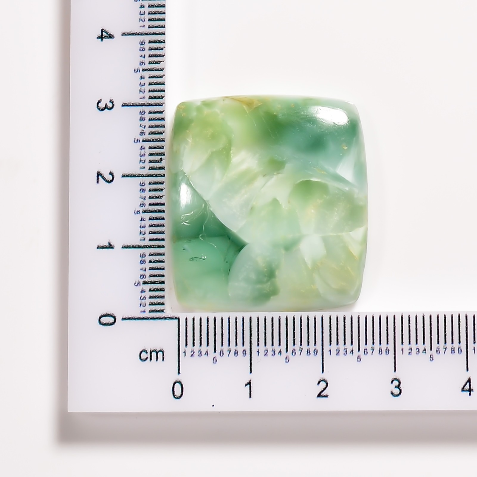 50.5 Ct Natural Hemimorphite Radiant Shape Cabochon Loose Gemstone 30X28X6 mm