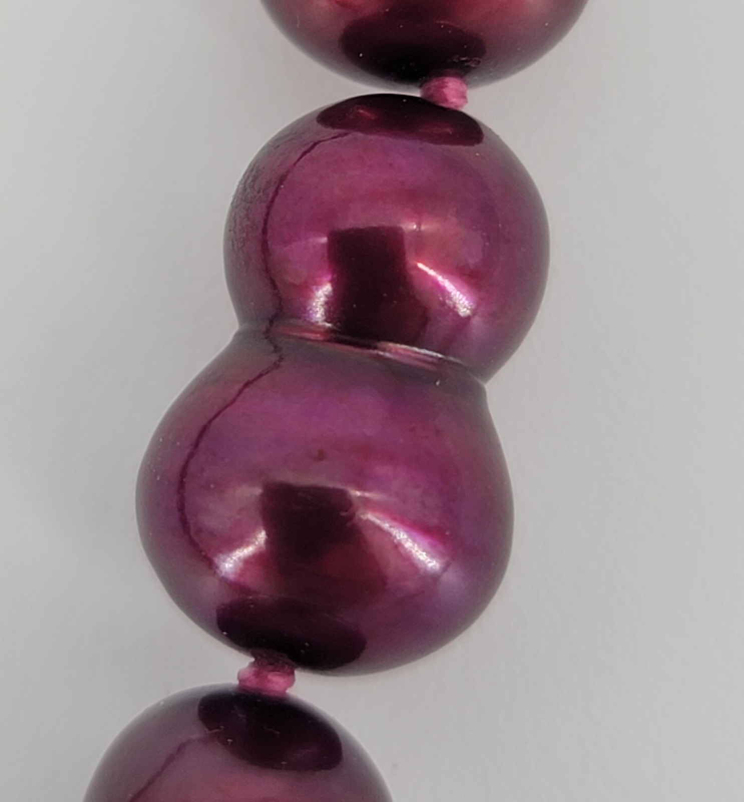 Beautiful HONORA Darker Red/Burgundy Pearl 20 Inch Necklace w/tag