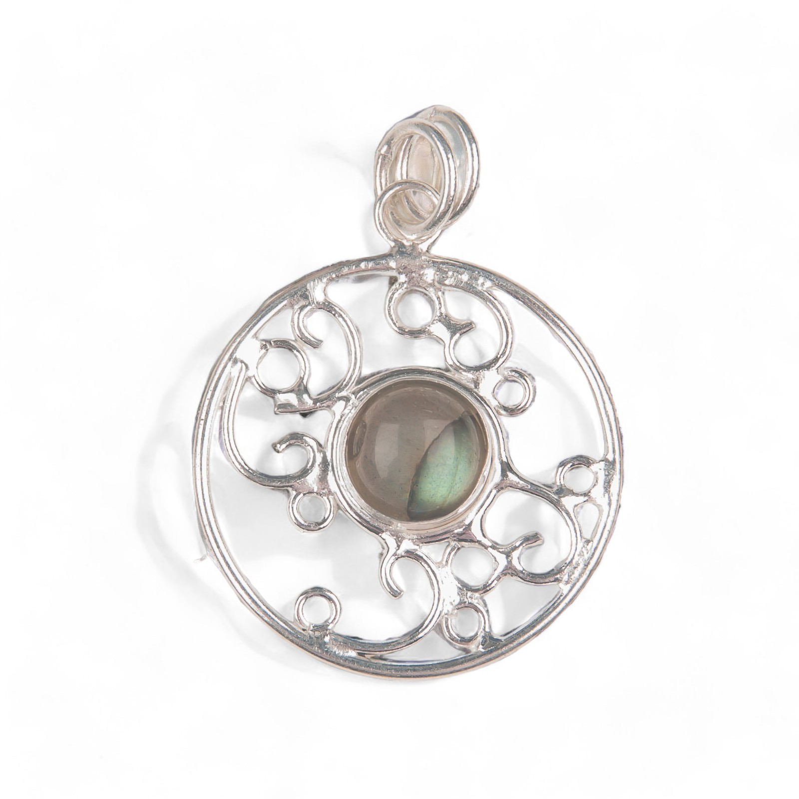 925 Silver Labradorite Gemstone Jewelry Handmade Everyday Pendant 1.45″ For Her