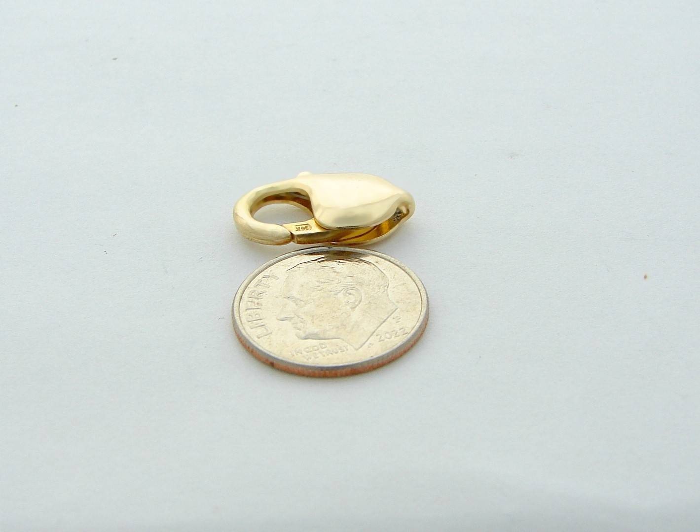 LOBSTER LOCK CLASP LARGE 14K GOLD JUMBO LOBSTER 18.2 MM X 9.0 MM